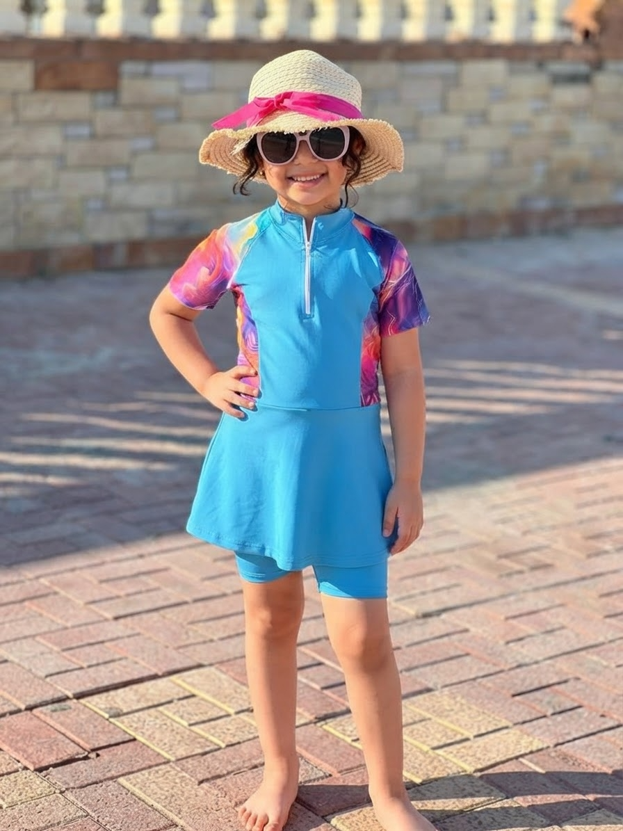 Burkini Fille Ciel