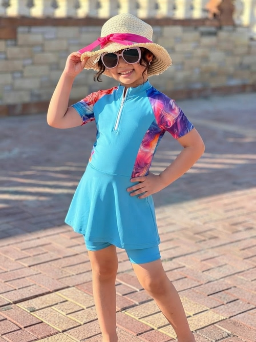 Burkini Fille Ciel
