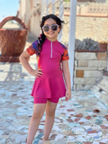 Burkini Fille Fuchsia