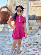 Burkini Fille Fuchsia