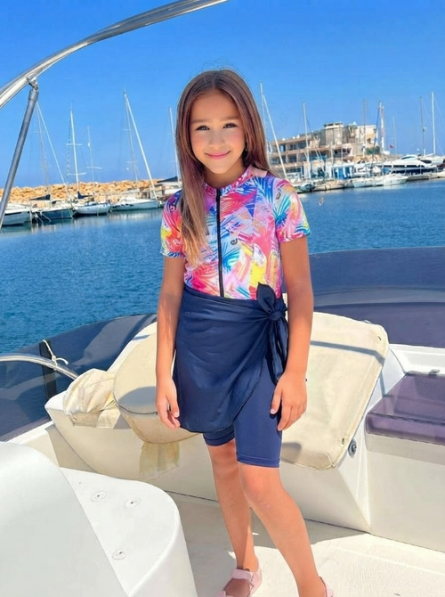 Burkini Fille Blue marine