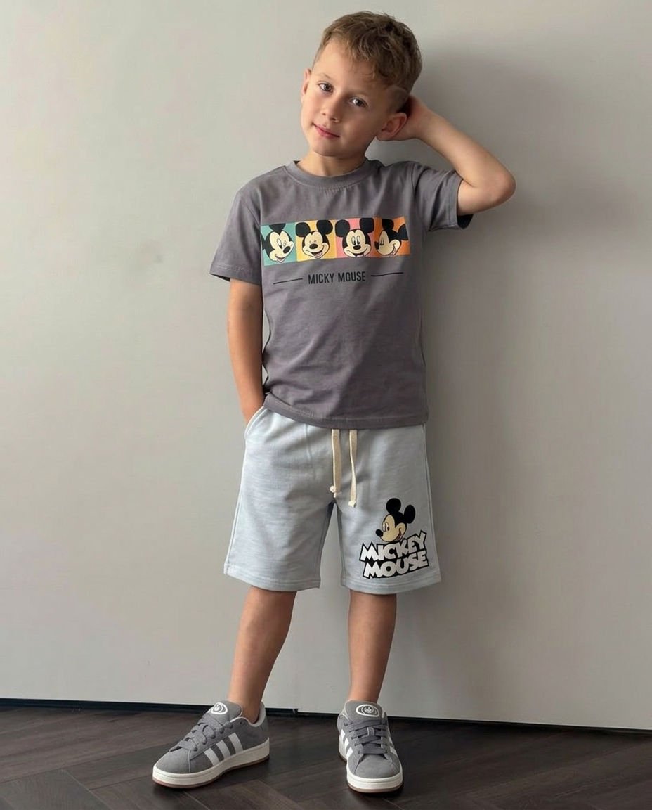 SET Mickey Mouse gris