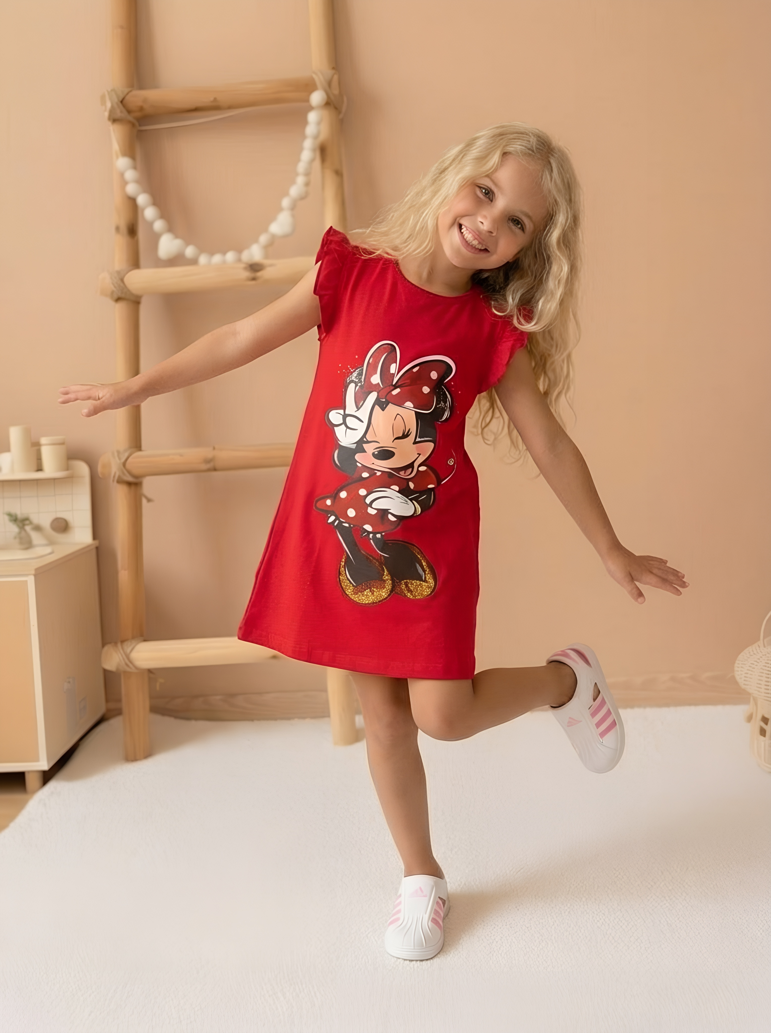 Robe Fille Minnie gold