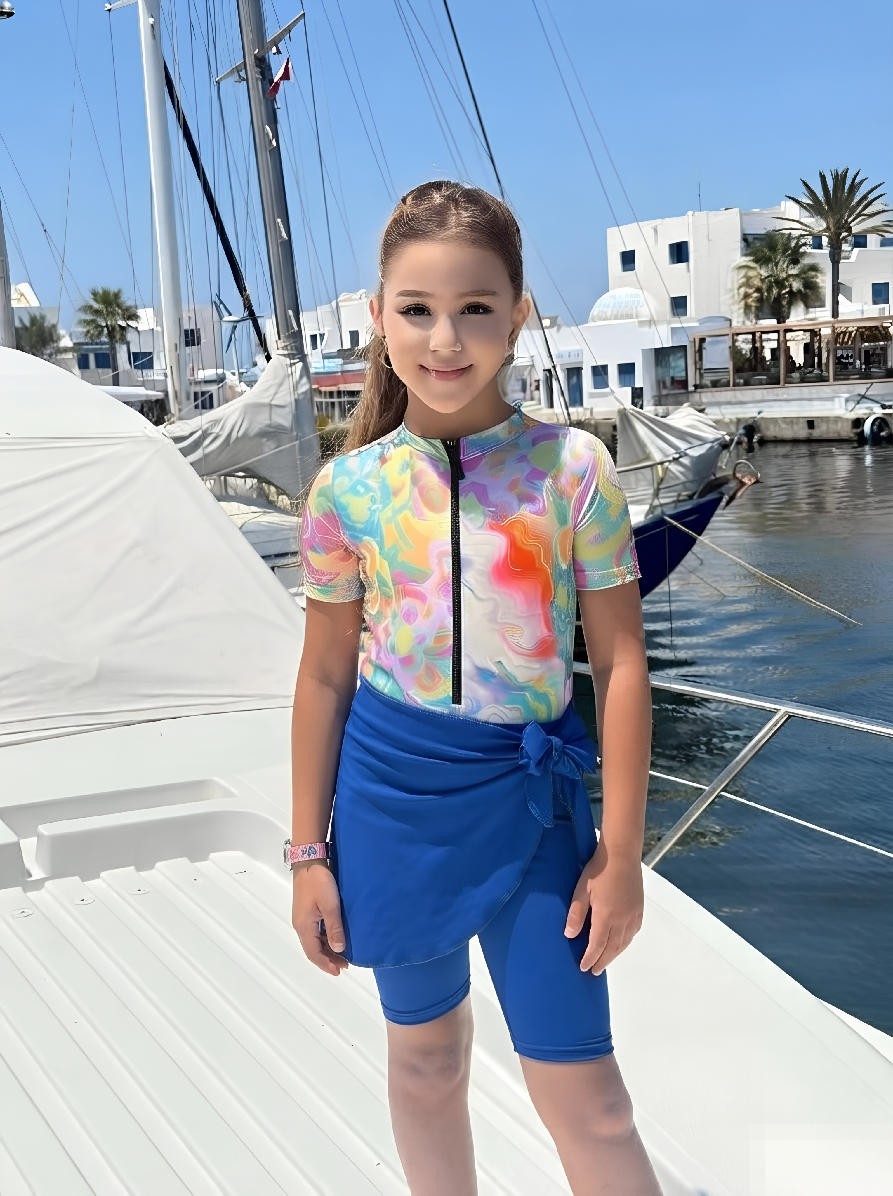 Burkini Fille blue