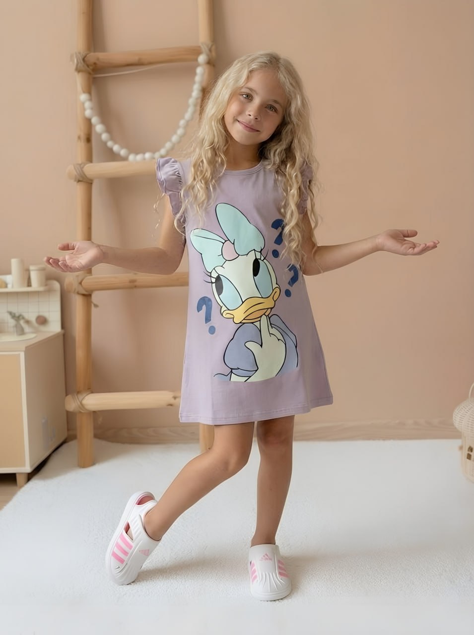 Robe Fille daisy Mouve