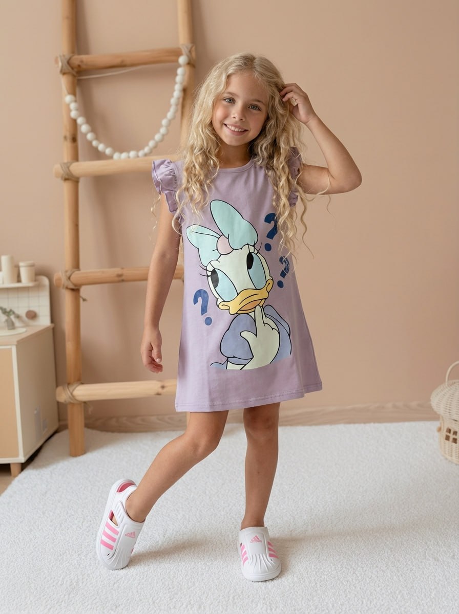 Robe Fille daisy Mouve