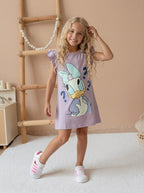 Robe Fille daisy Mouve